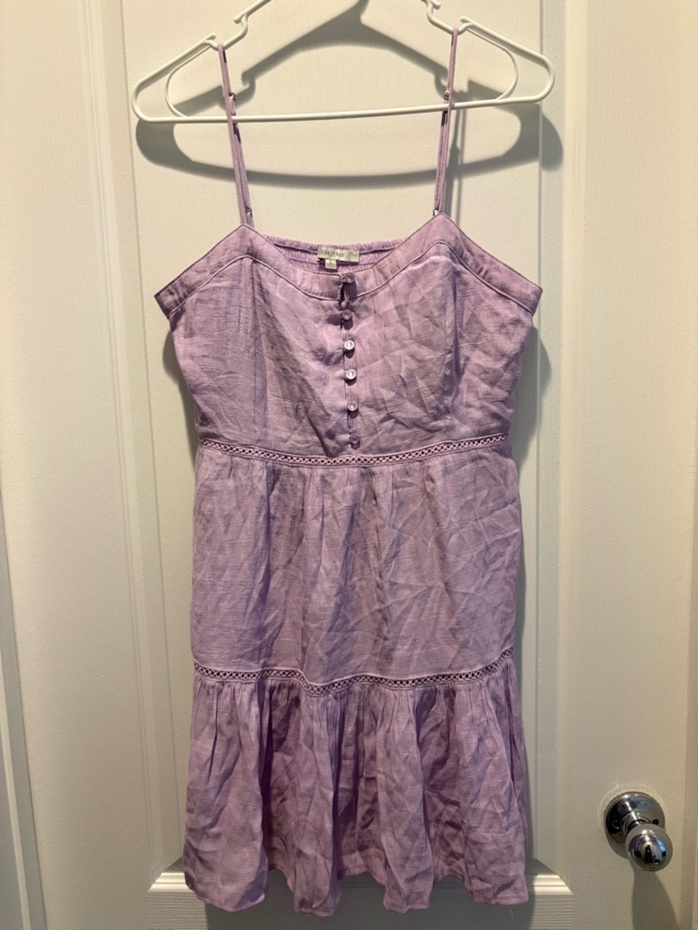 Love Tree Soft Lavender Button-Front Dress